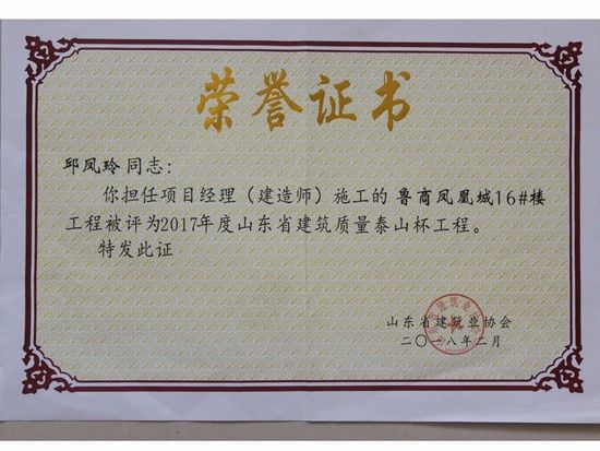 個(gè)人榮譽(yù)